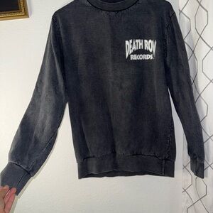 Death Row Records Men's Charcoal Crewneck Sweater